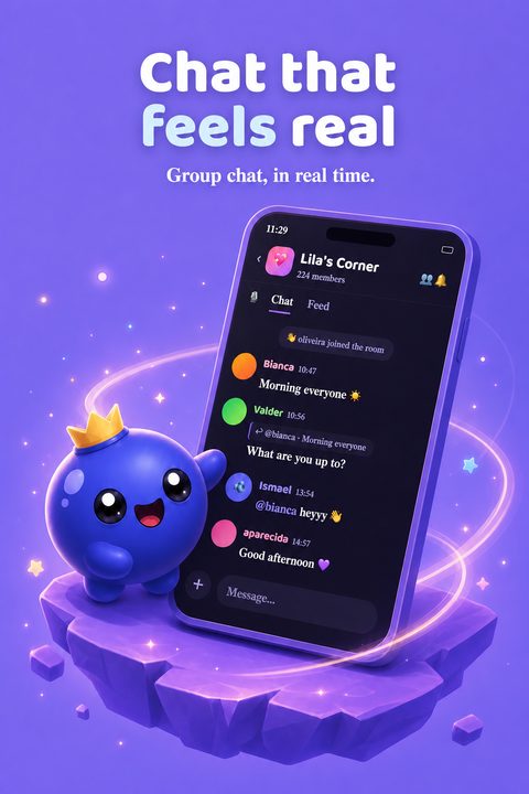 Real-time group conversation inside a Mirtilu chat